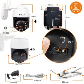 IP-камера Wi-Fi 8 Мп 4K Уличная вращающаяся беспроводная ORLLO Z20 CLOUD