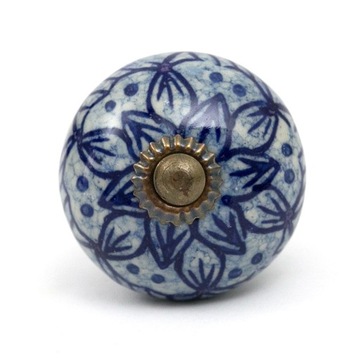 GAŁKA CERAMICZNA DO SZUFLADY MEBLI NIEBIESKA 4cm