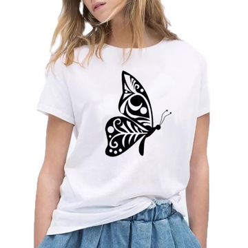 T-SHIRT KOSZULKA Z NADRUKIEM Motyla S
