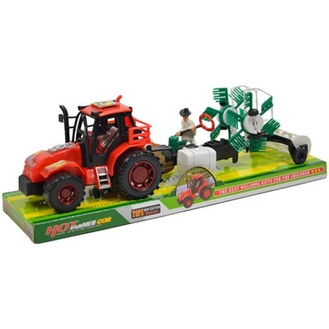 TRAKTOR Z PRZYCZEPĄ Z MASZYNĄ 10T