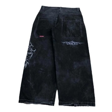 spodnie męskie jeansy Streetwear Jeans Y2k Hi
