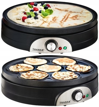 БОЛЬШИЕ ДВУСТОРОННИЕ БЛИНЫ Блинница 2 в 1 DualPancake XXXL TRANSA 1500 Вт