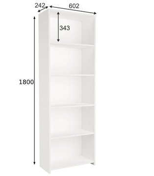 КНИЖНЫЙ ШКАФ 60см ШКАФ ПОЛКА ШКАФ ДЛЯ ДОКУМЕНТОВ БЕЛЫЙ