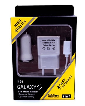 ŁADOWARKA GALAXY S SZYBKA + ŁADOWARKA QUICK CHARGE