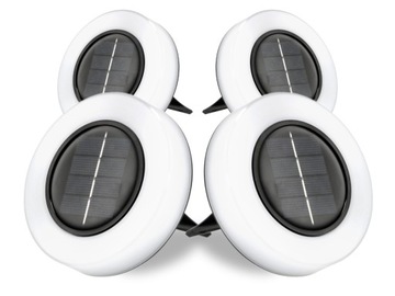 Zestaw 4x Lampa Ogrodowa LED Solarna Najazdowa Wbijana Dogruntowa 4000K
