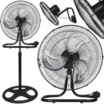 WIATRAK WENTYLATOR STOJĄCY PODŁOGOWY ŚCIENNY CICHY MOCNY PRZEMYSŁOWY 3 W 1