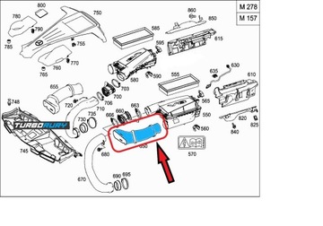 PŘÍVOD FILTRU VZDUCHU MERCEDES TŘÍDA E W212 A207 C207 S212 2780905182 L