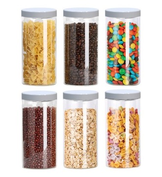 Słoik plastikowy 1500ml pojemnik 1,5L makaron x6 B pojemniki na żywność