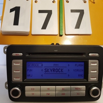 RADIO CD MP3 VW RCD300 300 GOLF 5 V PLUS PASSAT B6 CADDY TOURAN JETTA - FV