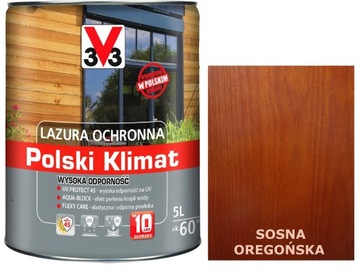 Lazura V33 Polski Klimat 10 lat Sosna oregońska 5L