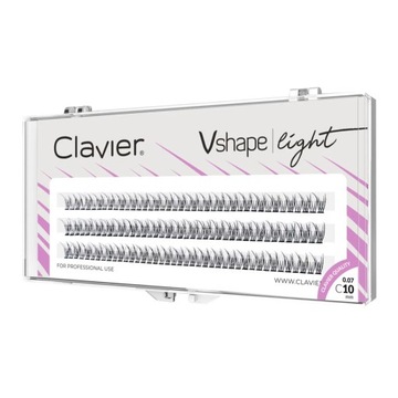 Kępki rzęs Clavier V-Shape Light 10mm