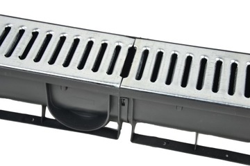 Канал СП1 Водоотвод тротуара, подъезда к гаражу, решётка стальная оцинкованная.