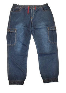 7XL Big Men Duże Spodnie Joggery Bojówki Jeans Tommy Baggy