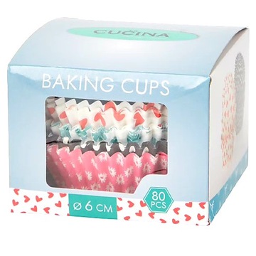FOREMKI PAPIEROWE 80 szt DO PIECZENIA MUFFINEK BABECZEK PAPILOTKI 582