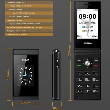 Dual SIM dual standby flip phone for business, feature phone for seniors