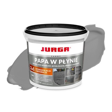 Papa w płynie uniwersalna SZARA FOLIA dachówka BLACHA gont OGRODZENIE 7kg