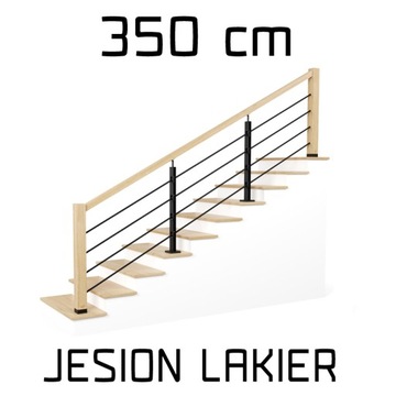 Balustrada barierka drewniana metalowa 3,5m SCHODY
