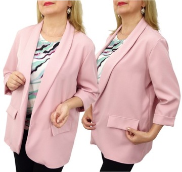 Lekka Marynarka Damska Narzutka Elegancka Duże Rozmiary 50 5XL