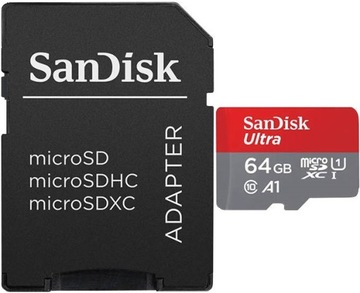 Karta pamięci SanDisk micro SD 64 GB 140MB/s A1/10