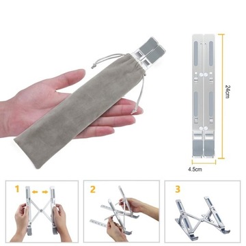 АЛЮМИНИЕВАЯ НАСТОЛЬНАЯ ПОДСТАВКА ДЛЯ НОУТБУКА ПЛАНШЕТА UNI