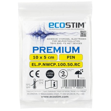 4 гелевых электрода PREMIUM TENS 10х5см