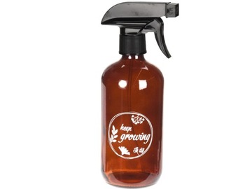 SZKLANY spryskiwacz do kwiatów 500 ml - BRĄZOWY