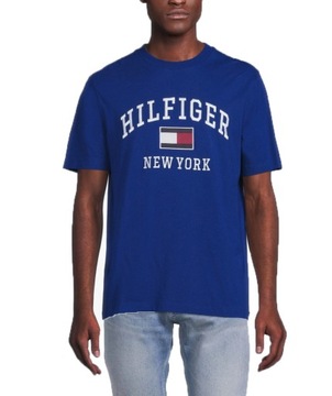 TOMMY HILFIGER KOSZULKA MĘSKA T-SHIRT KOBALTOWA L