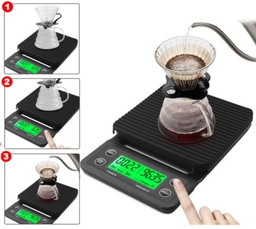 Точные КОФЕЙНЫЕ ВЕСЫ draVires с ЖК-секундомером до 5 кг!