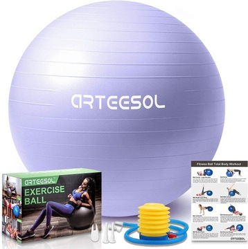 PIŁKA DO ĆWICZEŃ FITNESS 55CM LILA ARTEESOL