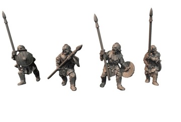 Orc Rabble With Spear and Shield - x1 Figurka Model RPG LOTR MESBG