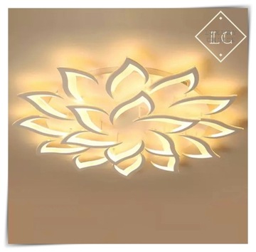 NOWOCZESNA LAMPA 18 LED żyrandol KWIAT LOTOSU 170W