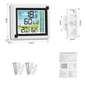 БЕСПРОВОДНАЯ ЦИФРОВАЯ МЕТЕОСТАНЦИЯ-ГИГРОМЕТР с внешним датчиком