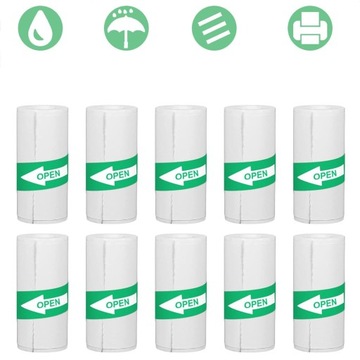 PAPIER TERMICZNY SAMOPRZYLEPNY DO DRUKARKA MINI ROLEK ZAPAS 57X25MM 10SZT