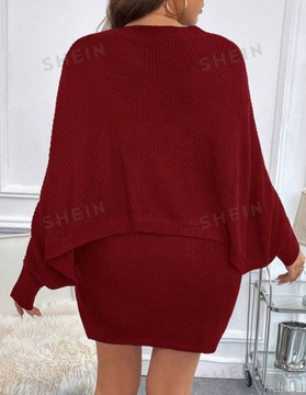 SHEIN PLUS SIZE KOMPLET SWETER I SPÓDNICA 52 ŁJB