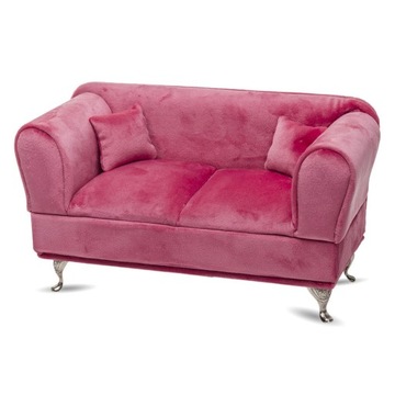 SZKATUŁKA NA BIŻUTERIĘ SOFA RÓŻOWA 23cm KANAPA