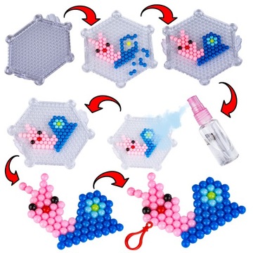 НАБОР ВОДНЫХ БУСИН ШАБЛОНЫ УЗОРЫ ЦВЕТА БРЕЛОКОВ