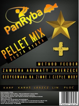 Pellet method feeder Mix 2mm i 3mm Złota Rybka+ Pan Ryba 1kg 58134