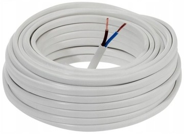 KABEL PRZEWÓD ELEKTRYCZNY OMYp 2x1,5 300V PŁASKI LINKA MIESZKANIOWY 50M