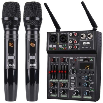 DNA MIXMIC 2 mikser audio USB Bluetooth + mikrofony bezprzewodowe stacja