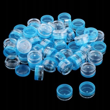 50 szt. plastikowych słoiczków do różu Przenośne
