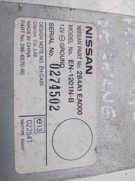 284A1EA000 JINÉ MODUL 2.5 DCI 4WD 128 2007 NISSAN PATHFINDER III (R51)