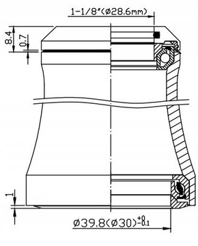 NECO H373S ГОЛОВКИ 1-1/8” x 1,5” 28,6/39,8 встроенные