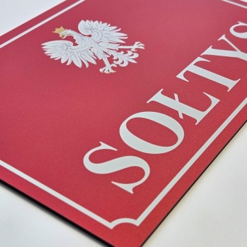 Табличка Sołtys Алюминий, Dibond 3мм 30х20см УФ печать Информационный щит