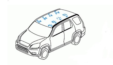 HONDA CR-V II 01-06 ZÁSLEPKA STŘEŠNÍ NOSIČ LEVÝ PŘEDNÍ