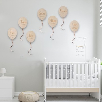 Сувенирный деревянный шар с фотографией новорожденного для студии Baby Shower