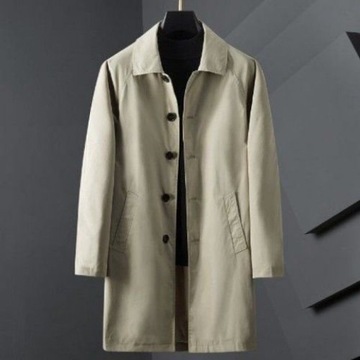 KLASYCZNY JESIENNA MĘSKA PŁASZCZ PARKA ROZ.M/4XL