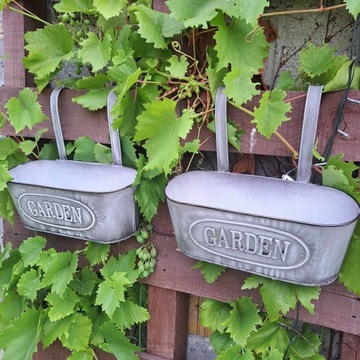 Цветочный горшок, подвесная крышка, металлический балконный ящик для цветов и трав.