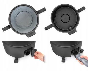 MOCNY ODKURZACZ BASENOWY DO BASENU OCZEK WODNYCH CZYSZCZENIA 1400W 30L