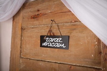 Tabliczka kredowa ZARAZ WRACAM