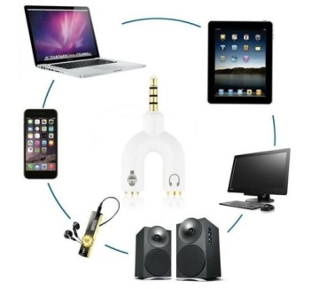 Разветвитель MiniJack 3,5 мм. НАУШНИКИ, МИКРОФОН.